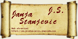 Janja Stanjević vizit kartica